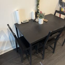Black Dining Table Set