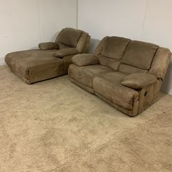 Recliner Loveseat And Chaise *Free Delivery*