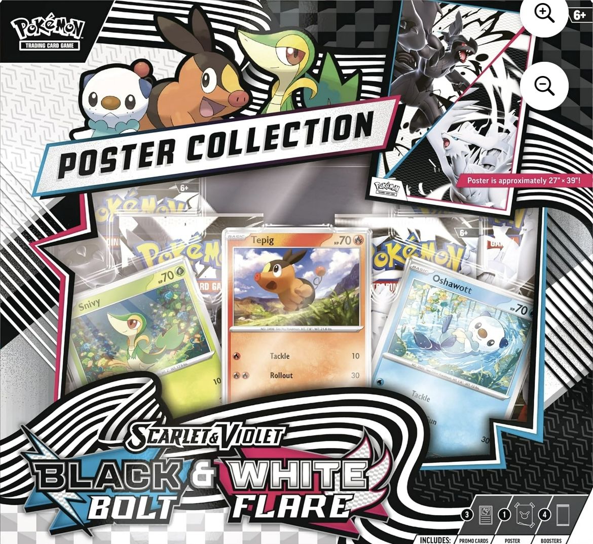 Pokemon TCG Scarlet & Violet 10.5 Unova Poster Collection Box - 4 Packs