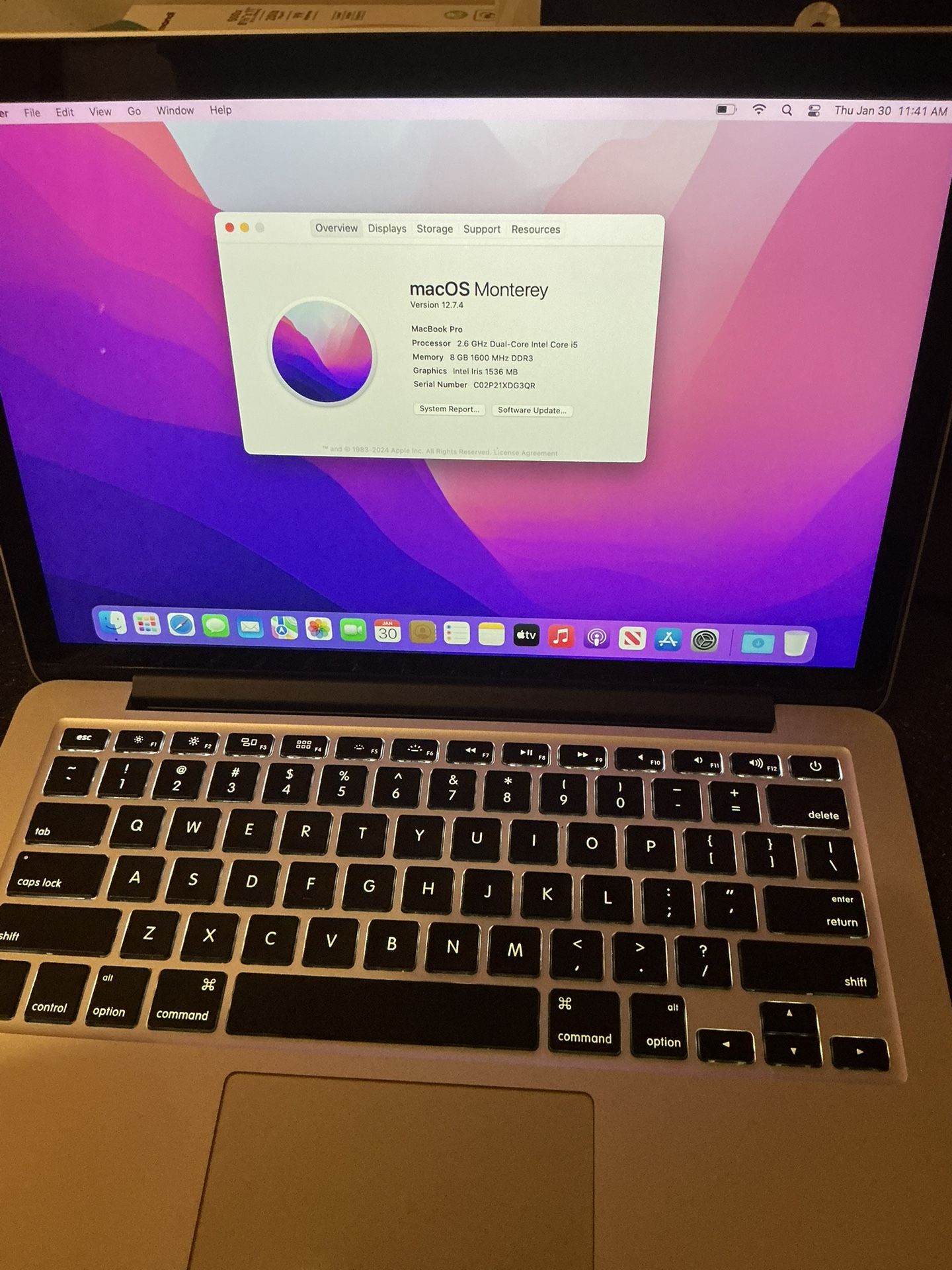 2014 MACBOOK PRO (A1502) NO ISSUES