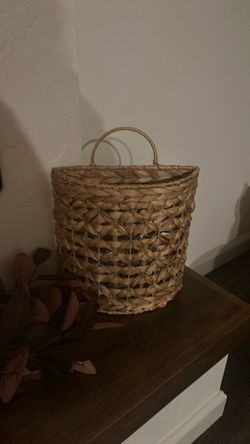natural woven wicker basket