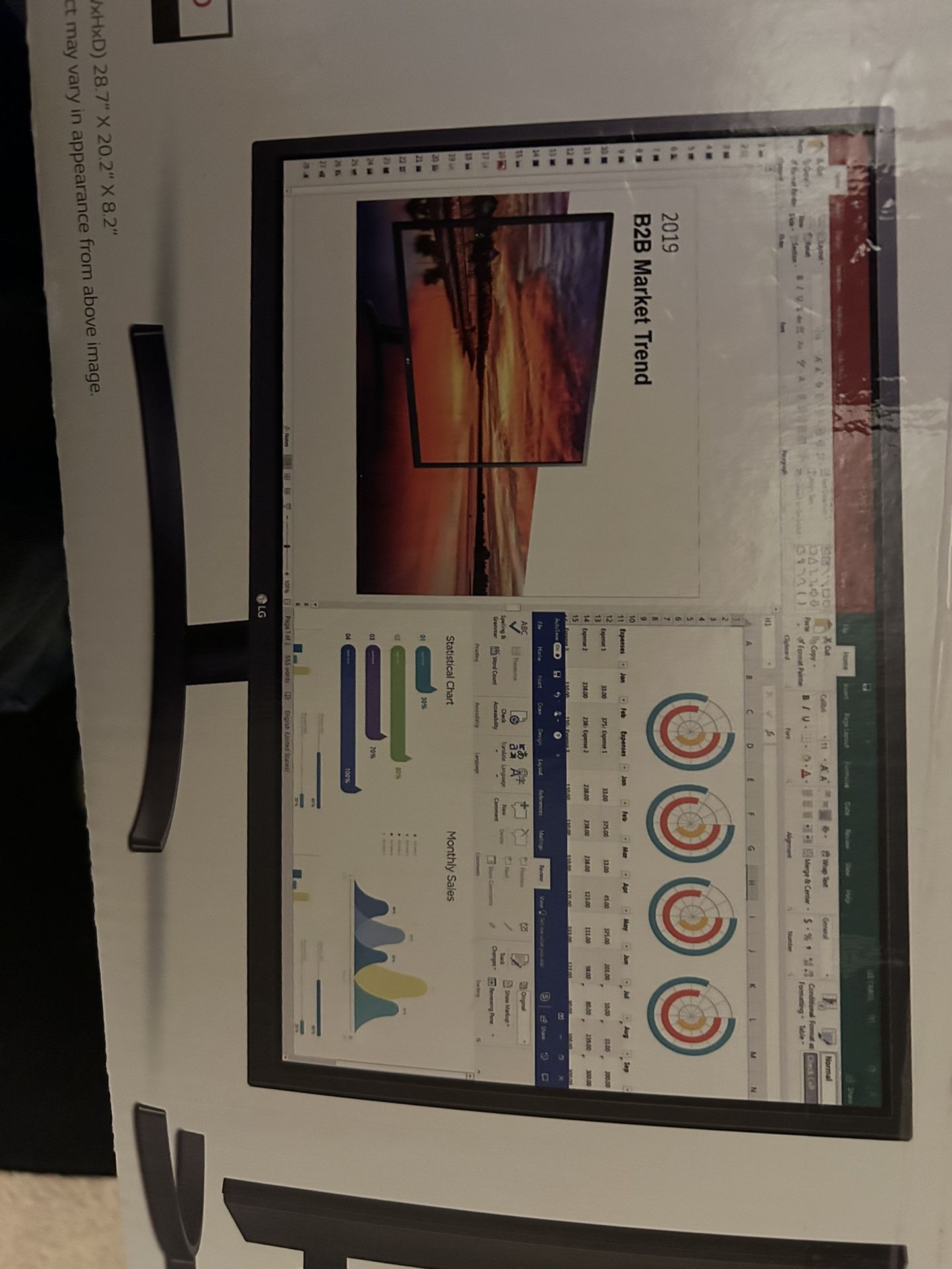 LG 31.5” computer monitor 