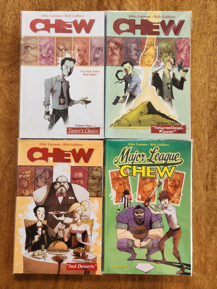 Chew – Trade Paperback Volumes #1, 2, 3 & 5