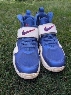 Nike Air Max Unisex Kids Mid Top Leather Sneakers Blue/White/Red 7.5Y