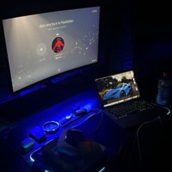 Gaming RBG Desk And Gaming RGB Mousepad 