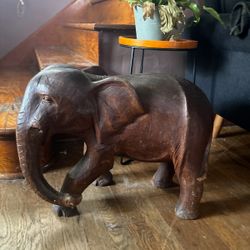 Carved Rosewood, Elephant Statue