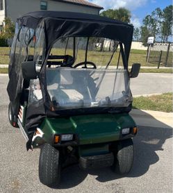Green Woodie Golf Cart