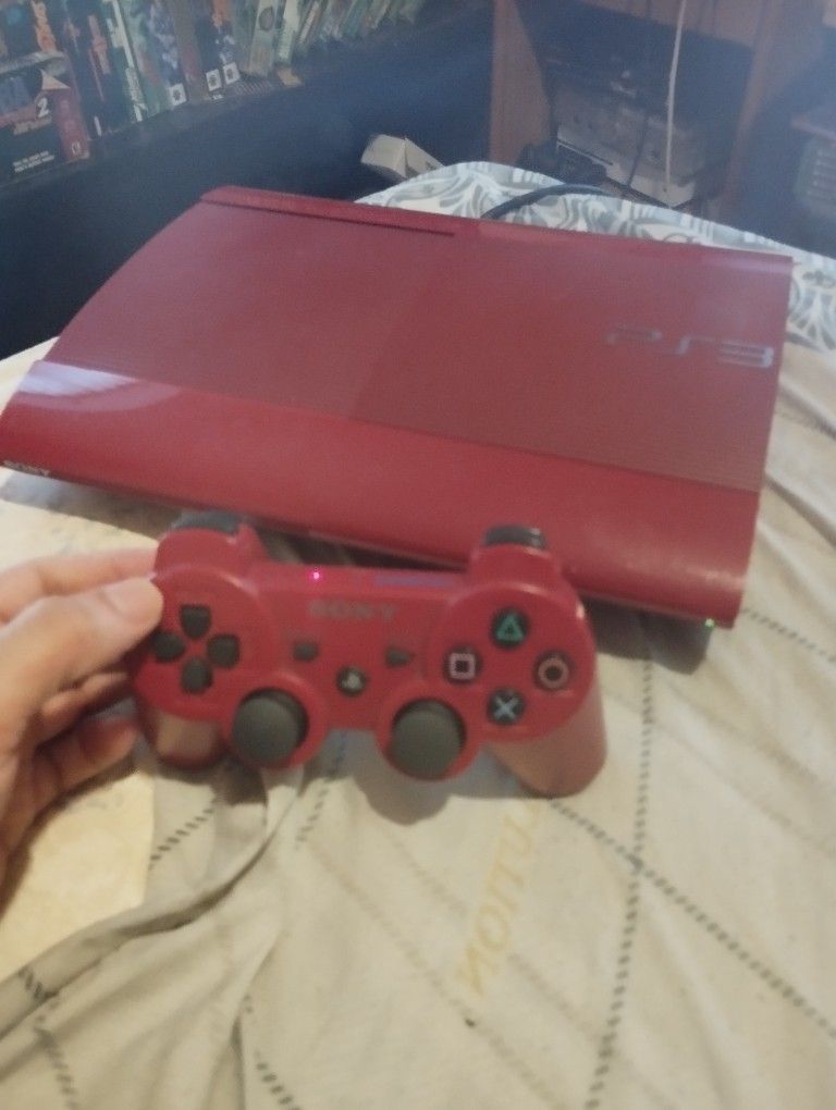 PS3 Red 500gb Edition God Of War 3 Games Digitals 1 Game Physical