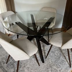 Kitchen Table With Glass Top 