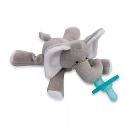 WubbaNub Elephant Infant Pacifier 
Pink-gray (New never used) OBO