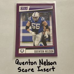Quenton Nelson Indianapolis Colts Guard Score Short Print Insert Card. 