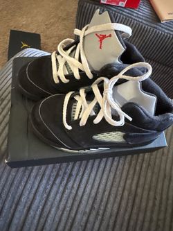 Air Jordan 5 Black Silver Sneakers