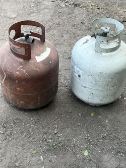 Two propane tanks empty