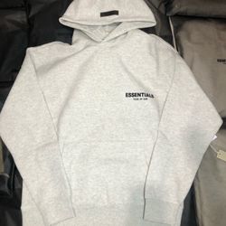 Light Oatmeal Essential Hoodie For Sale 