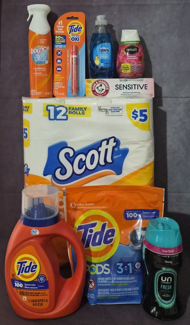 NASHVILLE, GA Lot Of 9 Tide Household Bundle