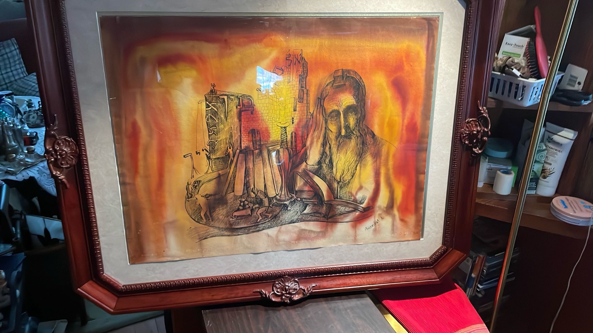 Alexander Aizenshtat Original Painting On Paper Large
