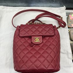 Chanel  Calfskin Quilted Mini Urban Spirit Backpack  