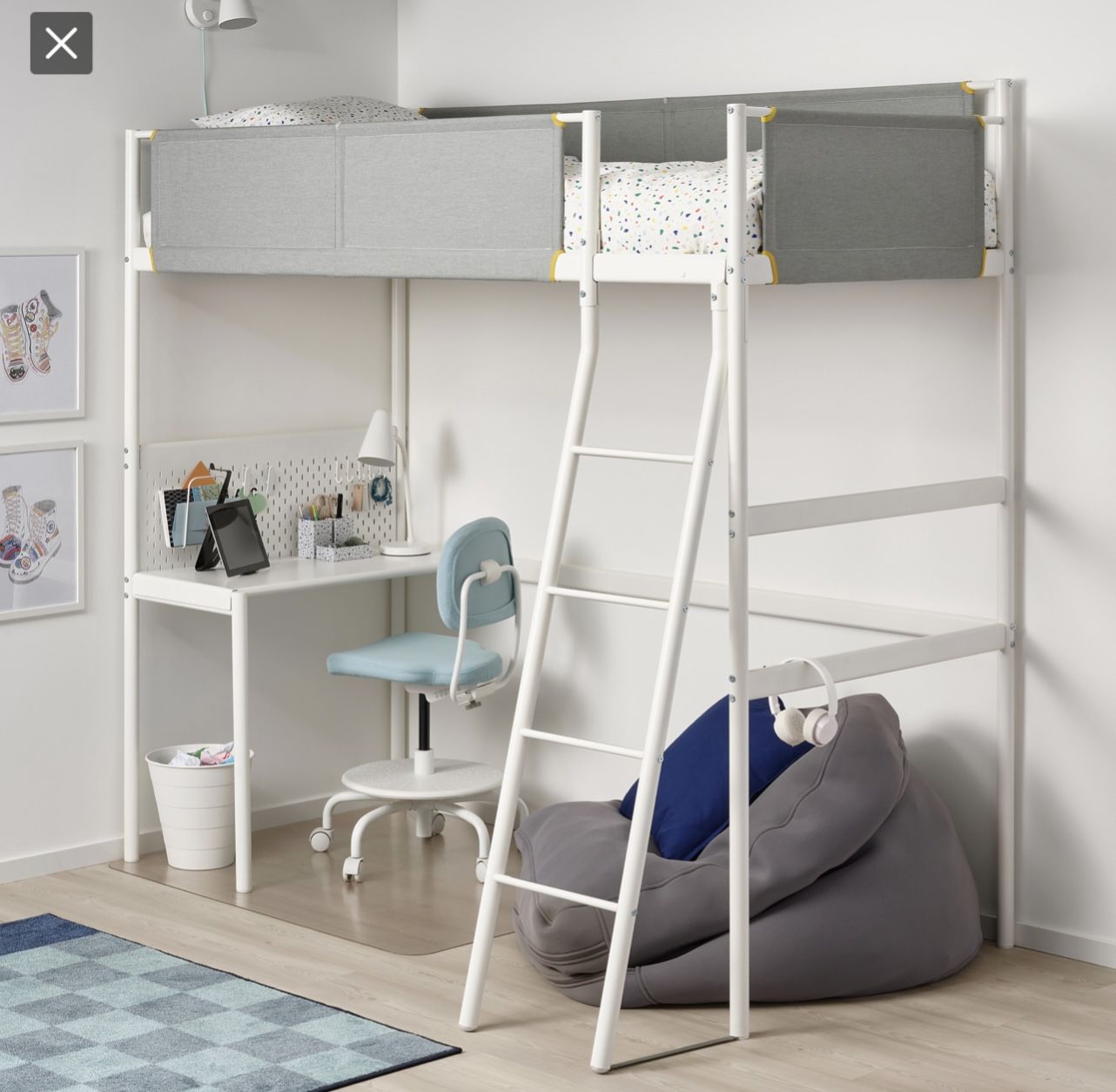 Loft IKEA bed