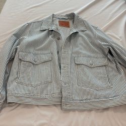 Brand New Striped Jean Jacket