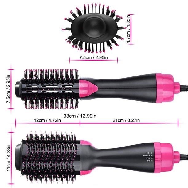 Hair Dryer Brush, 4 IN 1 Hot Air Brush Multifunctional Hair Dryer & Volumizer & Styler,Hair Blow Dryer,Salon Hair Straightener Static Suitable for All