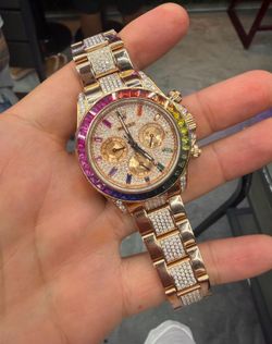Rolex Daytona 2016 rose gold rainbow 🌈