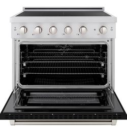 ZLINE 36" Paramount Induction Range (SINR-BLM-36) — Brand New In Box — Stainless + Black Matte