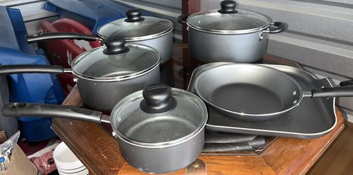 Tramontina Gray and Silver Cookware Set 10 Piece Set