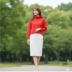 Ann Taylor  Bold Red Sweater Size XL