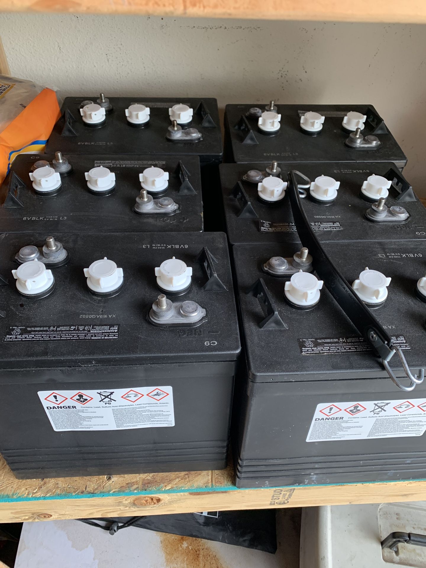 Trojan Manufactured Black Box 6V batteries