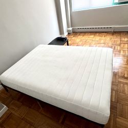 $180 Queen size mattress and bed frame. Like new