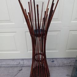 Tall Bamboo plant holder or candle holder