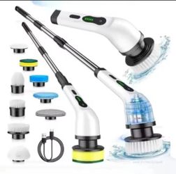 9 in 1Electric Spin Scrubber,Cordless Cleaning Brush Shower Scrubber – Adjustable Extension Handle Waterproof