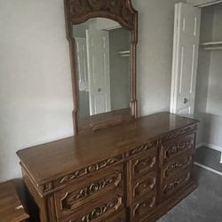 Vintage Wooden Dressers and Nightstand 