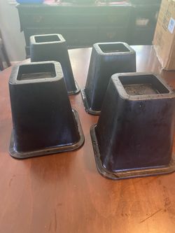 Set of 4 Bed Furniture Risers 6” Tall