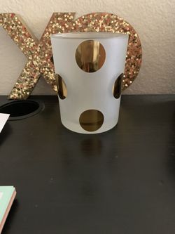 Glass candle holder