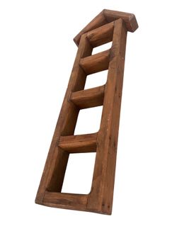Vintage Wooden Ladder Shelf