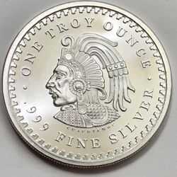 Aztec Mayan Calendar 1 oz .999 Silver