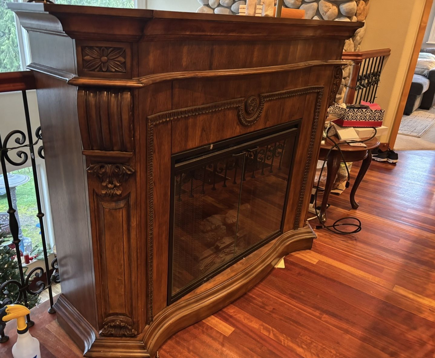 Electric Fireplace With Mirror 