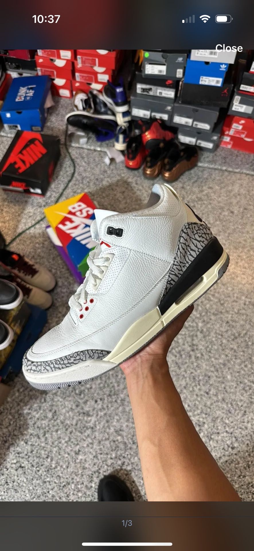 12 Sz men's Jordan 3 WC