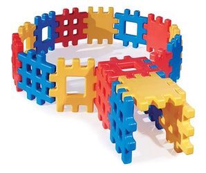 Little Tikes Big Waffle Block Set - 18 pieces, Blue/Red/Yellow