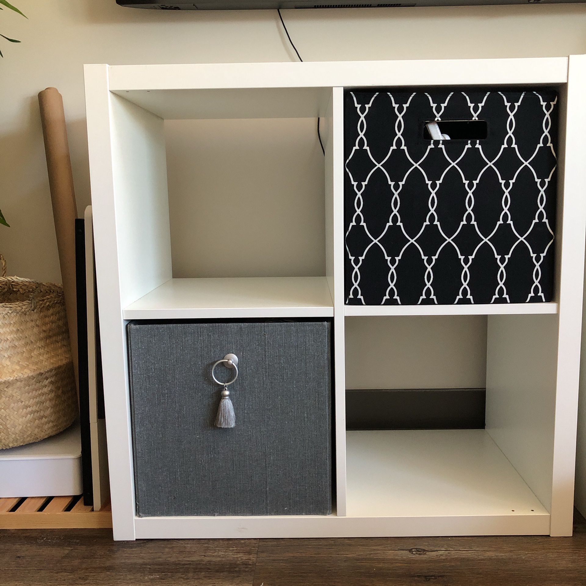 4 Cube Decorative Bookshelf White - Room Essentials