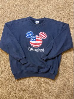 Vintage Made In USA Disneyland Resort Patriotic Mickey Mouse Sweatshirt Size XL