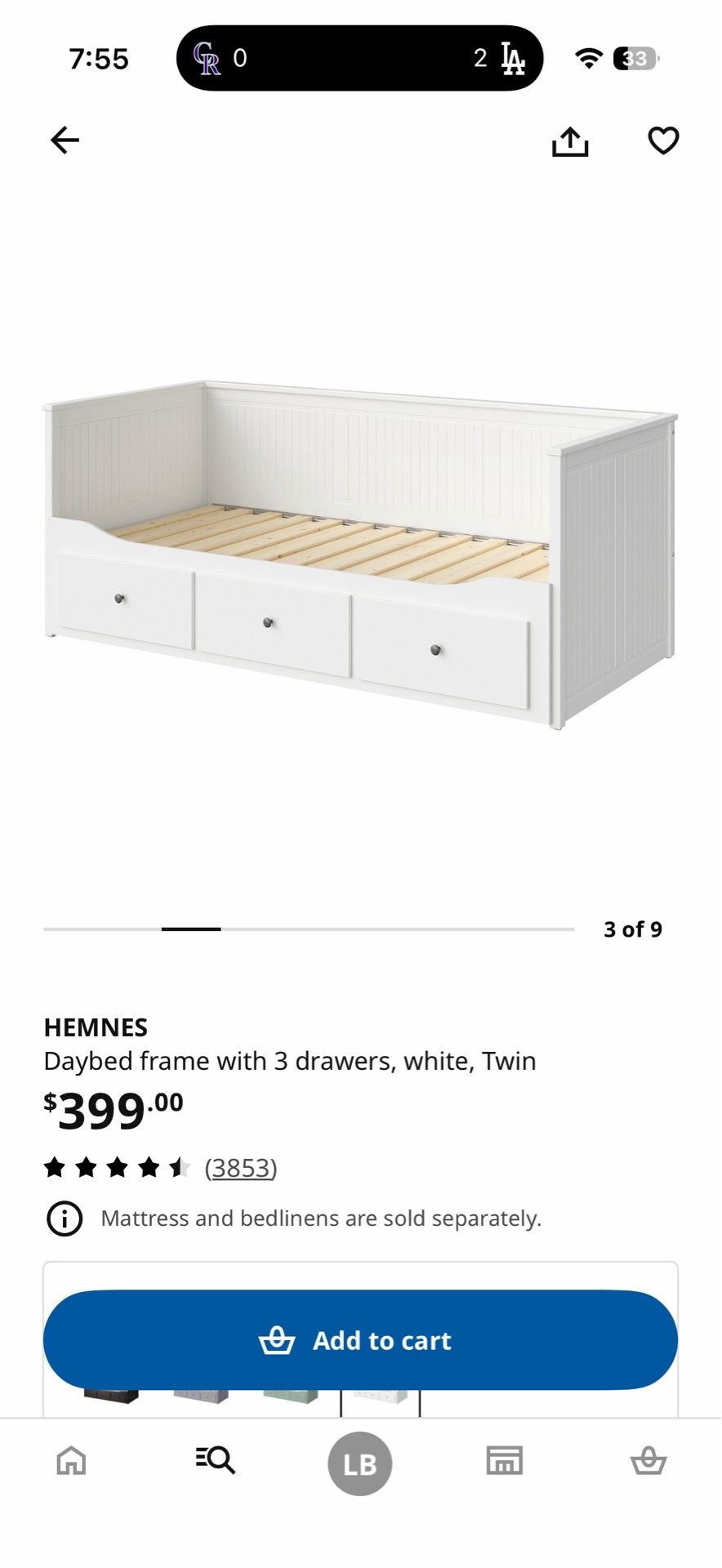 IKEA bed frame Hemnes