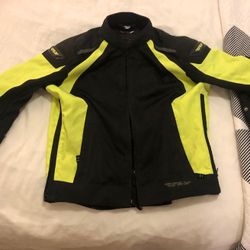 Fly Motorcycle Jacket with Rain/Wind Breaker Liner (Medium)