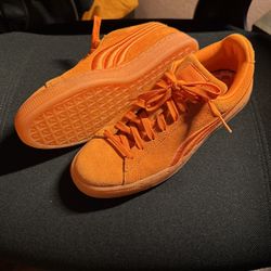 Puma Orange Leather Sneakers - US Size 7.5