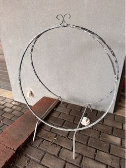 Black Wrought Iron 36 in. Hoop Style Firewood Rack with Heavy Duty Steel Construction - manayunk
