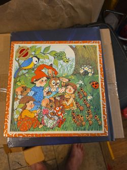 Vintage Penelope Swiss Wooden Jigsaw Puzzle - Rare Gnome & Animals Illustration