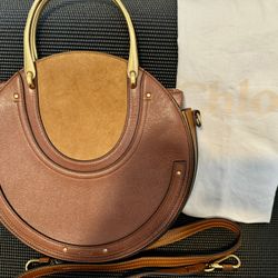 CHLOE Calfskin Suede Medium Pixie Bag Saffron Red