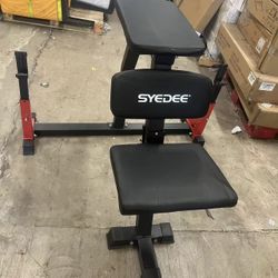 SYEDEE Seal Row Bench, Back Machine Back Extension Bench, with Stationary Bench Combo, Upper Body Workout Equipment for Reverse Hyper and Lateral Rais