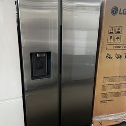 OPEN BOX SAMSUNG STAINLESS STEEL SIDE BY SIDE REFRIGERATOR 